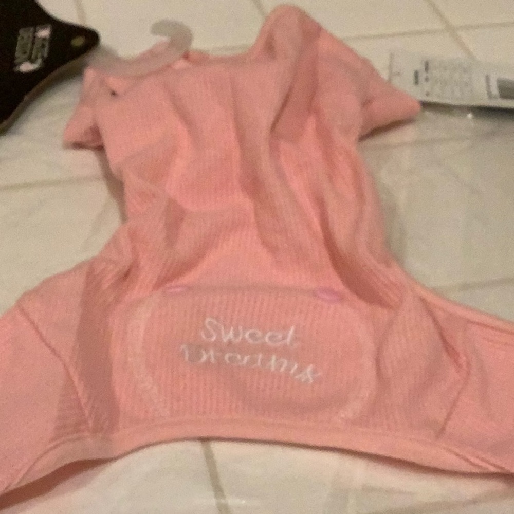 Doggie design pink dog pajamas, new with tags